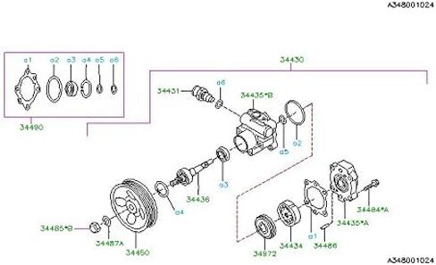 صدى مضخة التوجيه OEM Subaru Power Touring Kit لعام 1993-1999 Outback Legacy New New in Kuwait