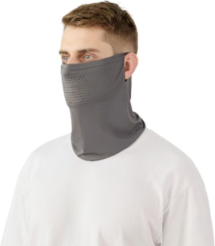 Ice Silk UPF50+ Neck Gaiter – Cooling Sun Protection Face Mask Balaclava Men Women, Summer Cycling, Fishing, Running in Kuwait