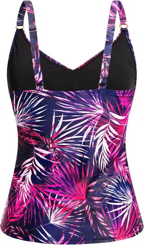 Women Tankini Top Only - Tummy Control Bathing Suit Top V Neck Twist Front Swim Tank No Bottom 2025 in Saudi Arabia
