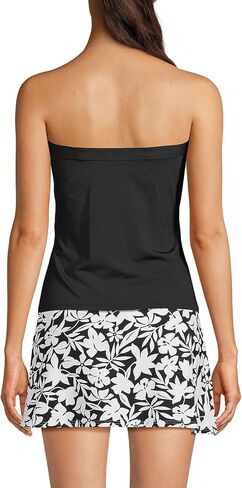Lands 'End Women's Bandeau Bandeau Tankini Top Swimsuit مع أحزمة قابلة للإزالة وقابلة للتعديل in Saudi Arabia
