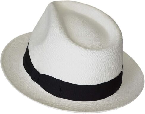 Teardrop Classic Straw Fedora - حافة قصيرة - العديد من الألوان - Brisa Weave - منسوف يدويًا في الإكوادور in Saudi Arabia