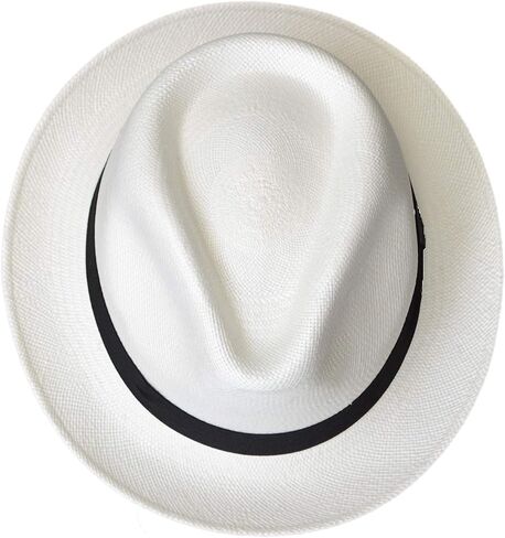 Teardrop Classic Straw Fedora - حافة قصيرة - العديد من الألوان - Brisa Weave - منسوف يدويًا في الإكوادور in Saudi Arabia
