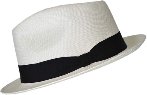 Teardrop Classic Straw Fedora - حافة قصيرة - العديد من الألوان - Brisa Weave - منسوف يدويًا في الإكوادور in Saudi Arabia