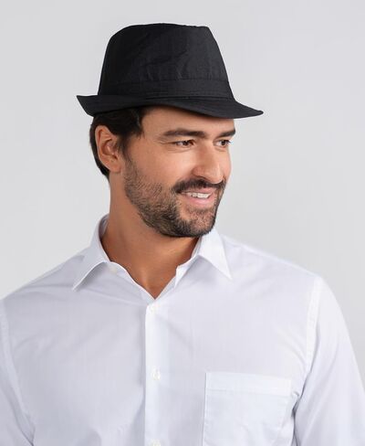 Dress Up America Fedora Hat - Black Fedora for Men and Women - Trilby Costume Hat for Adults - Available in Black and White in Saudi Arabia