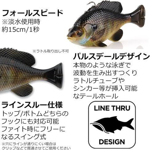 3D Pulse Tail Bluegill Line Thru 5 1/2" Crappie (Slow Sink) in Saudi Arabia