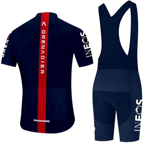 Men's Cycling Jersey Set Short Sleeve Bike Shirts Bicycle Clothing Cycling Bib Shorts with 20D Gel Padded in Saudi Arabia