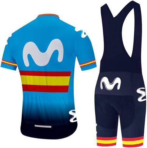 Men's Cycling Jersey Set Short Sleeve Bike Shirts Bicycle Clothing Cycling Bib Shorts with 20D Gel Padded in Saudi Arabia