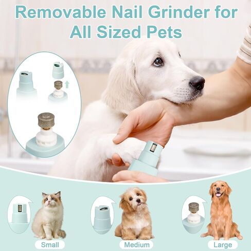Electric Dog Grooming Kit Dog Paw Trimmer, 4 in 1 Pet Nail Grinder Low Noise for Dogs Cats, Pet Grooming Kit Rechargeable and Plug-and-Play for Grooming Hair, Paws, Eyes, Ears, Face (Beige) in Saudi Arabia