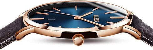 OLEVS Women Wrist Watches Ultra Thin 6.5mm Minimalist Dress Fashion Leather Strap Quartz Waterproof Date Day Slim Watches for Ladies in Saudi Arabia