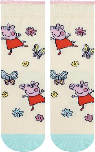 Peppa Pig Socks 3 Pack, Multipack Girls Socks, Pack Of 3 Sock Set, Official Merchandise in Saudi Arabia