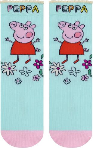 Peppa Pig Socks 3 Pack, Multipack Girls Socks, Pack Of 3 Sock Set, Official Merchandise in Saudi Arabia