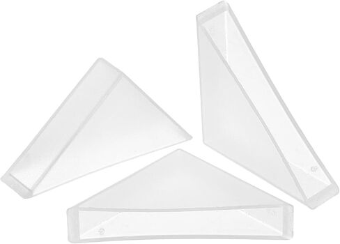 uxcell 8Pcs Plastic Corner Protectors 12x66mm Triangle Shape Glass Corner Guards Cushion for Corner Protection of Glass, Mirror, Tile, White in Saudi Arabia