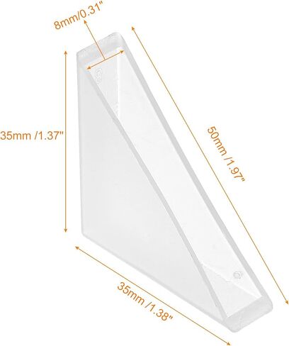 uxcell 8Pcs Plastic Corner Protectors 12x66mm Triangle Shape Glass Corner Guards Cushion for Corner Protection of Glass, Mirror, Tile, White in Saudi Arabia
