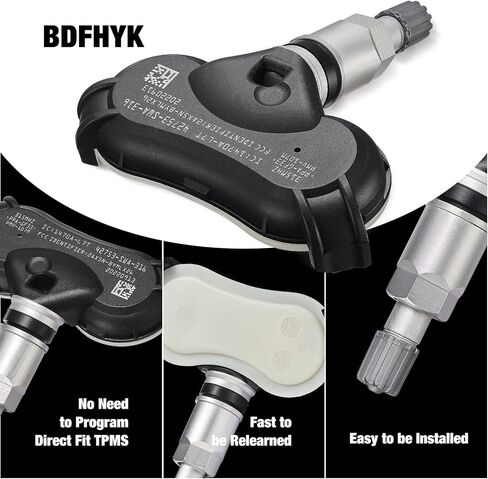 مستشعر ضغط الإطارات BDFHYK 315 ميجا هرتز مستشعرات TPMS المبرمجة متوافقة مع 2005-2011 Ford Lincoln Mazda وMercury، Explorer Edge Mustang Expedition Escape Fusion Focus، 6F2Z1A189A، 7L1Z1A189A in Kuwait