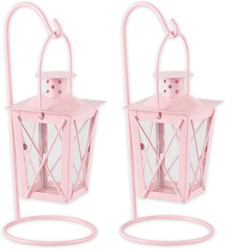Gifts & Decor Candle Lanterns, 3 7/8 x 3 7/8 x 9, White in Saudi Arabia