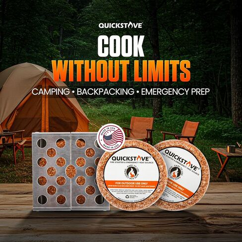 Portable Compact Backpack Camp Stove with Fuel Disks - Ideal for camping hiking backpacking and emergency - Small burner stove top folding design in Saudi Arabia