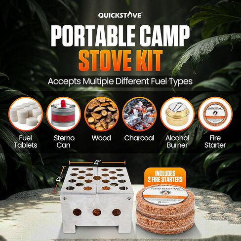 Portable Compact Backpack Camp Stove with Fuel Disks - Ideal for camping hiking backpacking and emergency - Small burner stove top folding design in Saudi Arabia