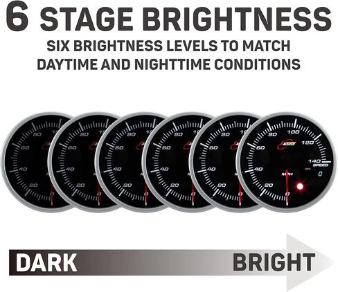 RACETECH Electrical 115MM Tachometer 0-10000RPM White & Amber RED & Blue LED Display with Warning & Peak(W/Outside Shift-Light & Control Box) with OLED Display in Kuwait