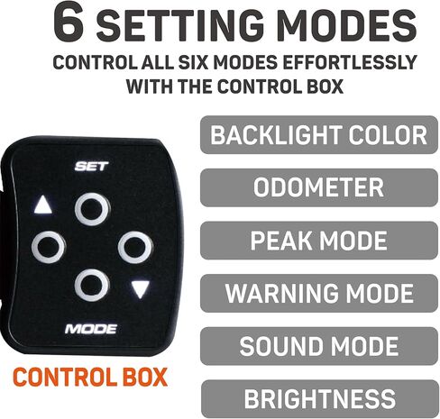 RACETECH Electrical 115MM Tachometer 0-10000RPM White & Amber RED & Blue LED Display with Warning & Peak(W/Outside Shift-Light & Control Box) with OLED Display in Kuwait