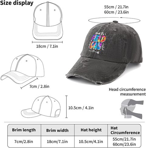 Made in US Bruh It's Field Day Hat for Men Cotton Washed Baseball Caps Adjustable Hat Custom Gifts for Mom in Saudi Arabia