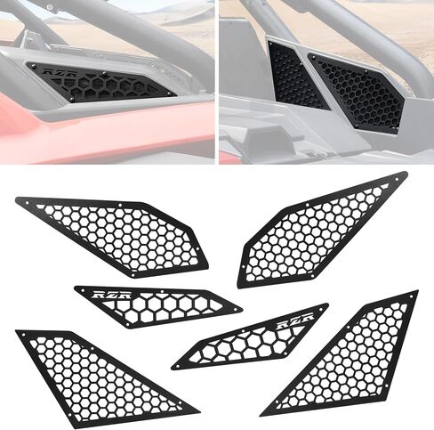 KEWISAUTO Air Intake Cover for 2020-2024 RZR PRO XP/Turbo R, Black Aluminum Mesh Engine Side Vent Grill Inlet Protection Cover Bezel for Polaris RZR PRO XP 4 & Turbo R 4 2020-2024 Accessories (6PCS) in Saudi Arabia