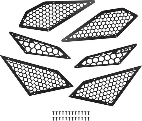 KEWISAUTO Air Intake Cover for 2020-2024 RZR PRO XP/Turbo R, Black Aluminum Mesh Engine Side Vent Grill Inlet Protection Cover Bezel for Polaris RZR PRO XP 4 & Turbo R 4 2020-2024 Accessories (6PCS) in Saudi Arabia