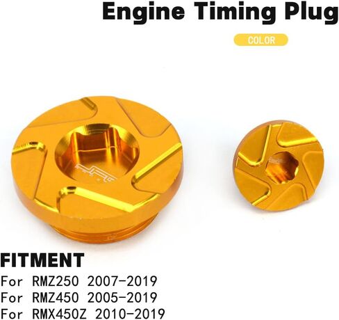 Motorcycle Engine Timing Replacement Plug Bolts For RMZ250 2007-2019, RMZ450 2005-2019, RMX450Z 2010-2019 Dirt Bike, GOLD in Saudi Arabia