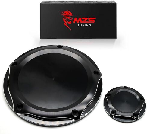 MZS Motorcycle Derby Timer Covers ، 5 Hole Engine Point Cover Cover Cap متوافق مع 1999-2017 Dyna Softail Fat Boy Bob Glide Street Electra Glide Road King Ultra Tri Trike Touring in Kuwait