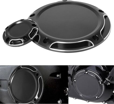 MZS Motorcycle Derby Timer Covers ، 5 Hole Engine Point Cover Cover Cap متوافق مع 1999-2017 Dyna Softail Fat Boy Bob Glide Street Electra Glide Road King Ultra Tri Trike Touring in Kuwait