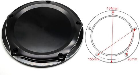 MZS Motorcycle Derby Timer Covers ، 5 Hole Engine Point Cover Cover Cap متوافق مع 1999-2017 Dyna Softail Fat Boy Bob Glide Street Electra Glide Road King Ultra Tri Trike Touring in Kuwait