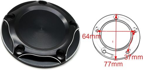 MZS Motorcycle Derby Timer Covers ، 5 Hole Engine Point Cover Cover Cap متوافق مع 1999-2017 Dyna Softail Fat Boy Bob Glide Street Electra Glide Road King Ultra Tri Trike Touring in Kuwait