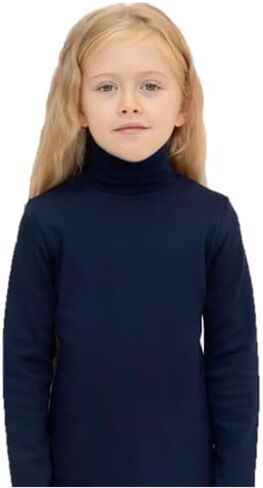 Kaynee, Long Sleeve Turtleneck Shirt, Navy, Youth, X-Large in Saudi Arabia