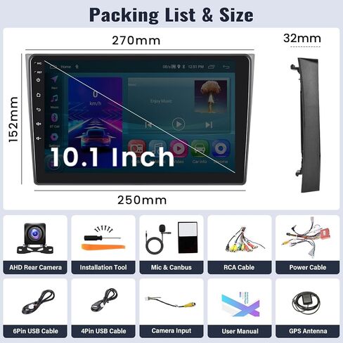 SIXWIN 2G+32G ستيريو سيارة Android لمازدا CX-9 2007-2015 مع CarPlay Android Auto Mirror Link 26UI 10.1 بوصة تعمل باللمس راديو السيارة بلوتوث نظام تحديد المواقع والملاحة WiFi FM راديو SWC كاميرا احتياطية ... in Saudi Arabia