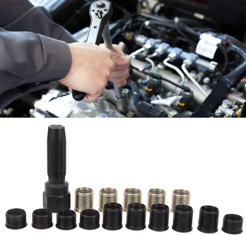 مجموعة إصلاح مؤشر ترابط الشرارة ، M16 × 1.25 المسمار حنفية الكربون المحمولة مجموعة Rethread Kit ، M14x1.25 أداة إصلاح مؤشر ترابط شرارة in Saudi Arabia