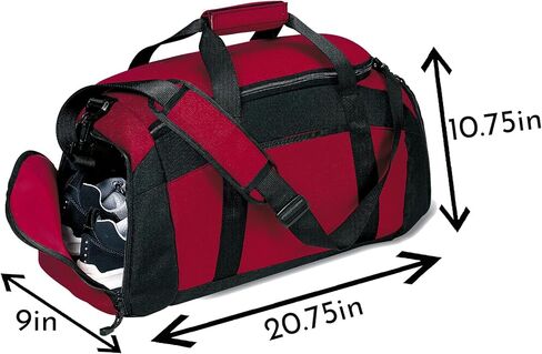 Personalized Sports Duffle Bag with Shoe Compartment (Football, Black) in Saudi Arabia