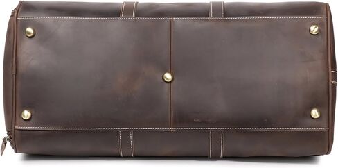 Mens Leather Weekend Bag Full Grain Classic Leather Duffel Bags for Mens Gym Sports Vintage Travel Luggage Overnight Duffle Bags (Dark Brown, 22 Inch) in Saudi Arabia