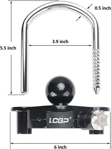 LCGP Black Trailer Hitch Lock مع قفل تركيبة ، يناسب 1-7/8،2 و 2-5/16 بوصة ، أمان تخزين قابل للتعديل ، الصلب الثقيل in Saudi Arabia