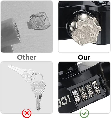 LCGP Black Trailer Hitch Lock مع قفل تركيبة ، يناسب 1-7/8،2 و 2-5/16 بوصة ، أمان تخزين قابل للتعديل ، الصلب الثقيل in Saudi Arabia