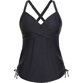 قمم السباحة Tankini للنساء - V بدلة السباحة الرقبة لا يوجد أسفل ملابس السباحة 2025 in Saudi Arabia