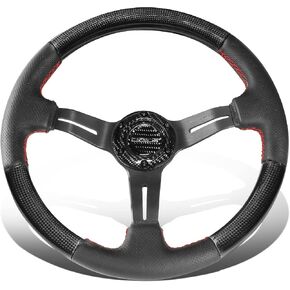 NRG Innovations NRG-ST-010MC-CF Carbon Fiber Steering Wheel 350mm 1.5" Deep Dish with Neochrome Center Spoke in Saudi Arabia