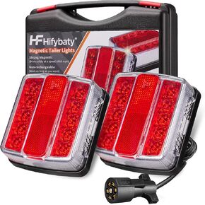 طقم مصباح القطر المغناطيسي LED - مصابيح مقطورة مغناطيسية 24 قدمًا مع 7 أشرار مع سدادات توصيل لوحة فرامل التيل ، مصباح لوحة ترخيص الشاحنات مقطورات RVS in Kuwait