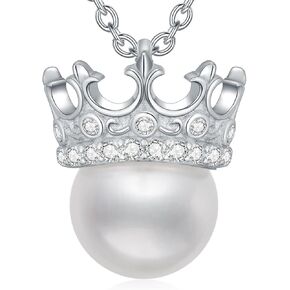 WINNICACA فراشة اللؤلؤ قلادة 925 الفضة الاسترليني المياه العذبة الأبيض اللؤلؤ قلادة مكعب زركونيا مجوهرات الزفاف الذكرى هدايا عيد ميلاد للنساء أمي شقيقة in Kuwait