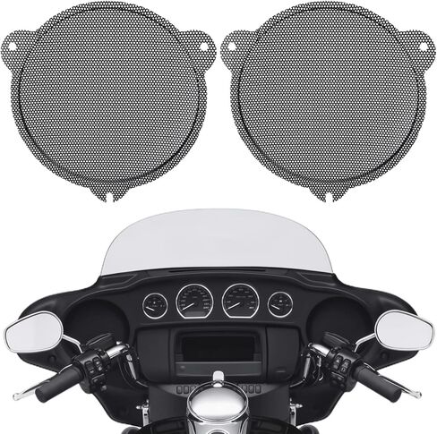 Batwing Fairings 5.25" Black Mesh Speaker Grills Cover for Harley Touring Electra Glide Street Glide Tri Glide Ultra Limited 1996-2013 in Saudi Arabia