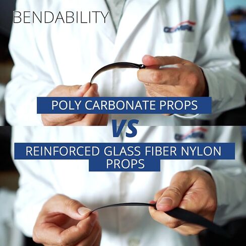 Gemfan 1050 Reinforced Glass Fiber Nylon Propellers 10 Inch 3 Blades Props for Cinelifter FPV or Macroquad Drones (Black, 4 pcs - 2 CW, 2 CCW) in Kuwait