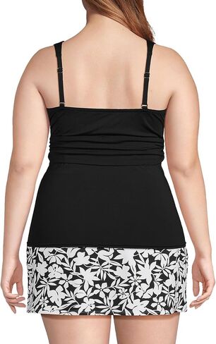 Lands' End Women's Chlorine Resistant Plunge X-Back Tankini Swimsuit Top in Saudi Arabia