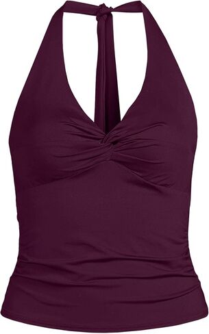 Lands' End Women's Twist Halter Tankini Top in Saudi Arabia