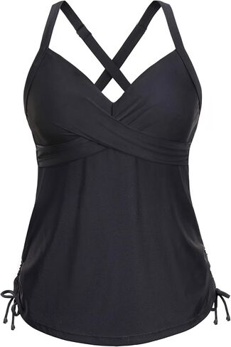 Tankini Swim Tops for Women - V Neck Bathing Suit Top No Bottom Swimsuit Tops 2025 in Saudi Arabia