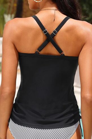 Tankini Swim Tops for Women - V Neck Bathing Suit Top No Bottom Swimsuit Tops 2025 in Saudi Arabia