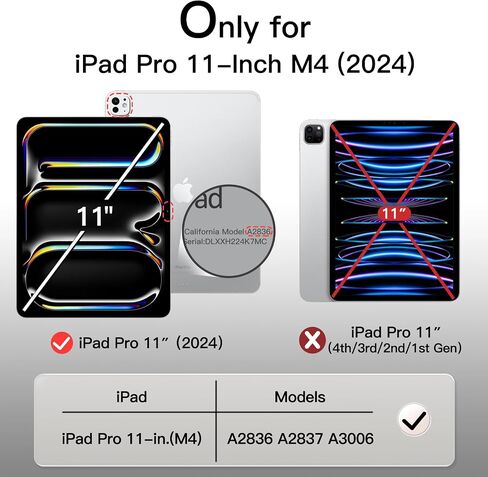 حافظة JETech شفافة لجهاز iPad Pro 13 بوصة M4 (2024)، غطاء خلفي نحيف للكمبيوتر اللوحي شفاف مقاوم للصدمات ومضاد للأصفر مع ظهر صلب من البولي كربونات وممتص للصدمات ناعم من مادة TPU in Kuwait