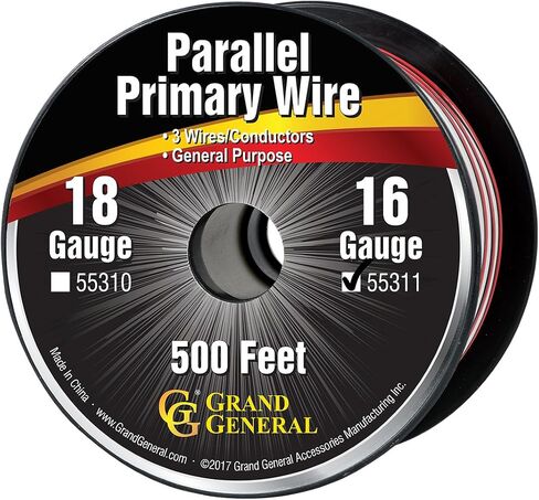 Grand General 55303 Paralling Primary 3-Ware Roll مع التخزين المؤقت للشاحنات والسيارات والمزيد من الأسود والأحمر والأبيض in Kuwait